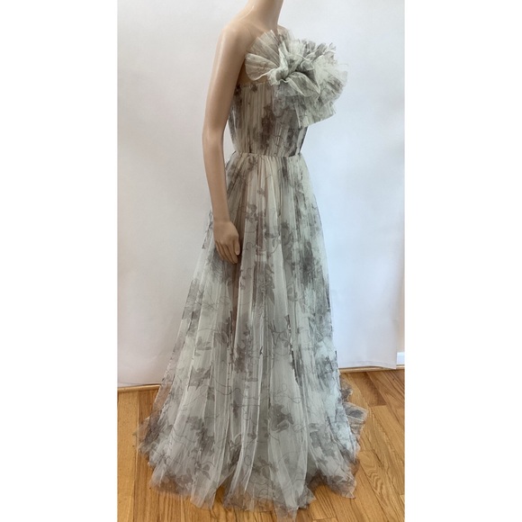 JASON WU COLLECTION OZABU FLORAL STRAPLESS TULLE GOWN - Picture 7 of 8